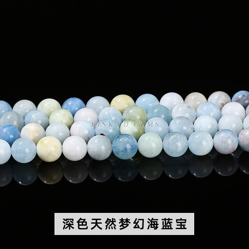 Aquamarine loose beads DIY jewelry accessories beads