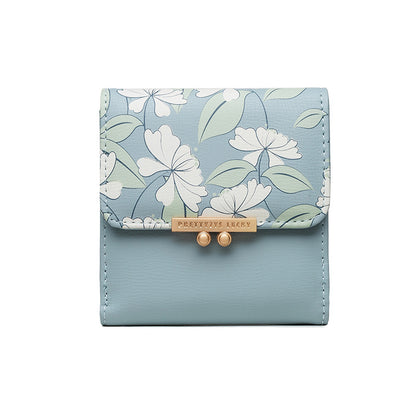 Women's Short Wallet PU Printed Buckle