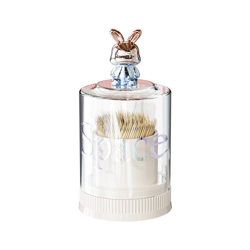 Cartoon Rabbit Transparent Toothpick Holder