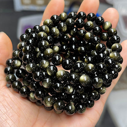 7A Natural Obsidian Bracelet