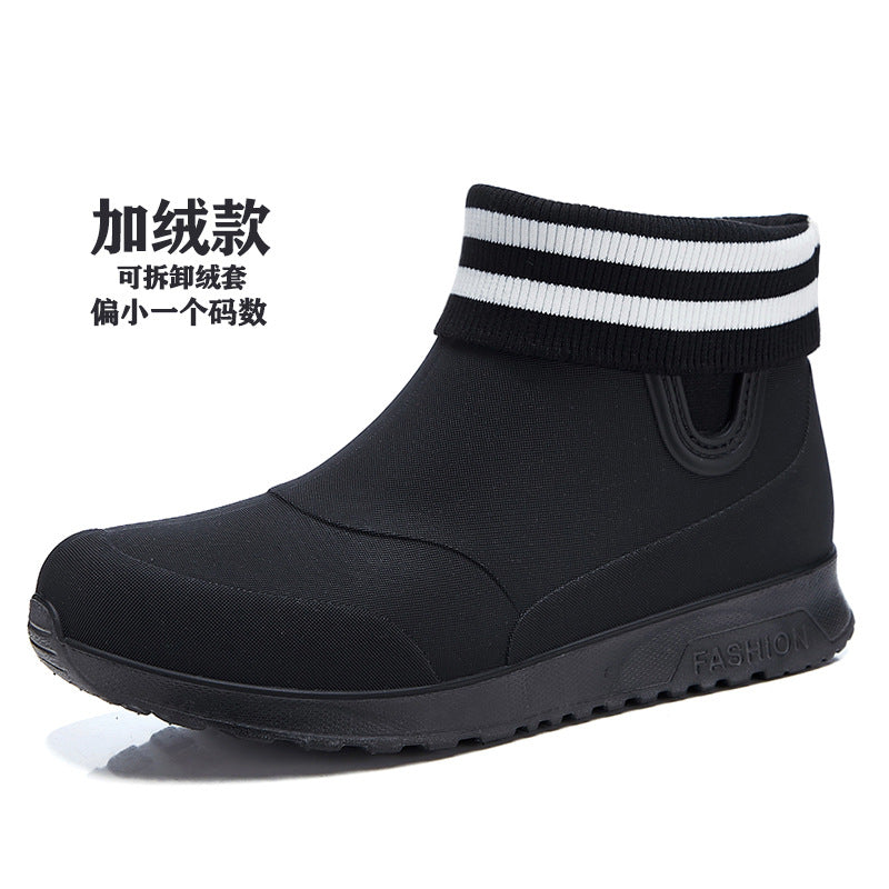 Fashion rain shoes waterproof glue shoes