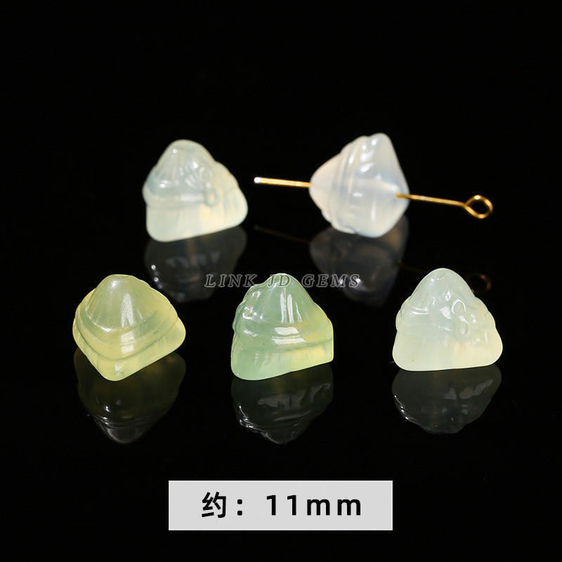 Natural Qingti Milk Cover Xiuyu Carving Pendant