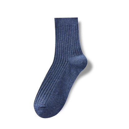 Cotton Ribbed Business Men's Socks