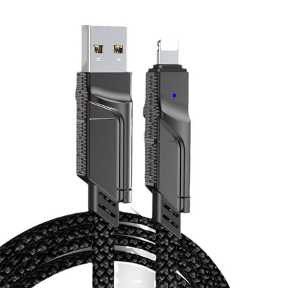 Nylon data cable PD fast charging 1 to 4 double heads