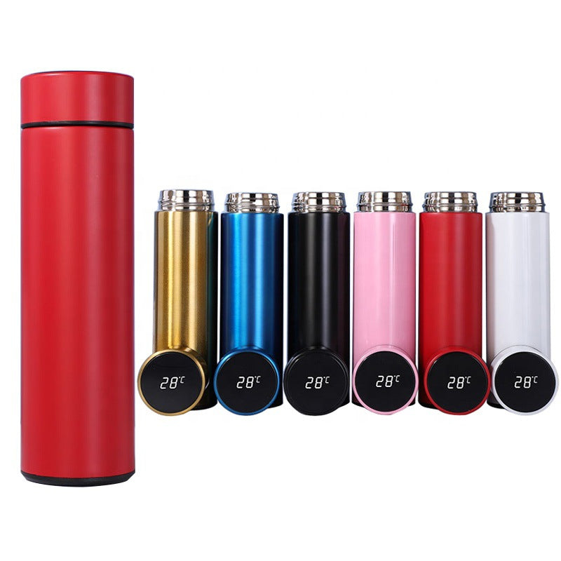 LED temperature display thermos cup