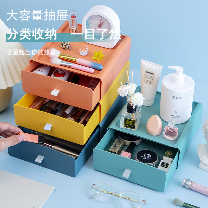 Desktop Cosmetic Organizer Drawer Shelf