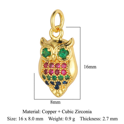 Butterfly Bee Elephant Copper Zircon Pendant