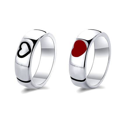 New heart-shaped couple rings for men and women