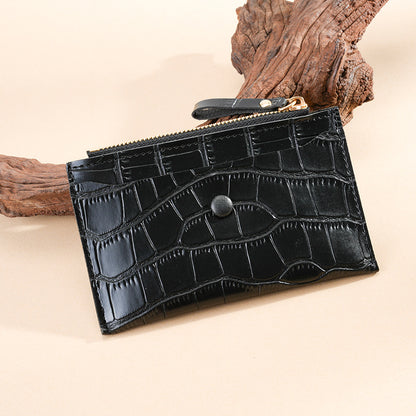 Card bag, card holder, crocodile pattern, multi-card position, ultra-thin.