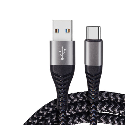 Nylon Braided Fast Charging Cable Apple Android USB to Type-C