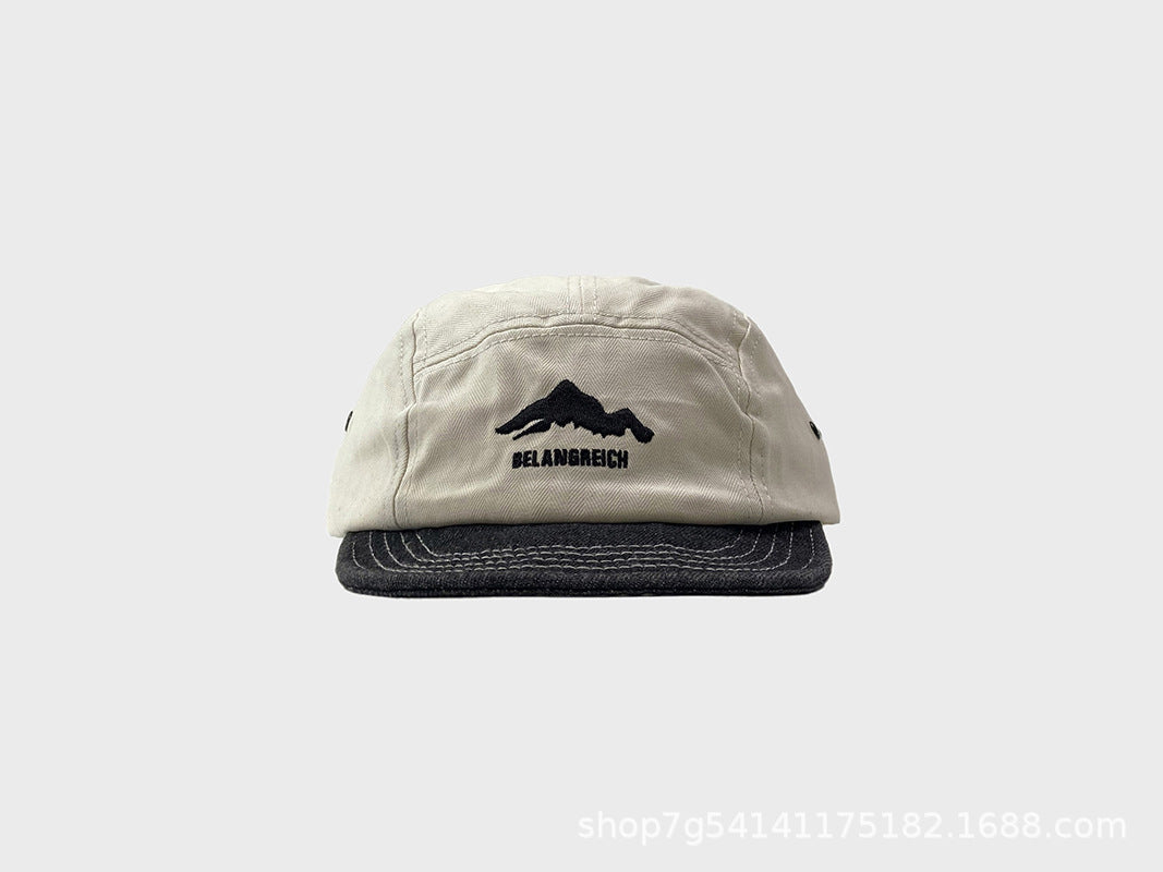 Short Brim Denim Cap