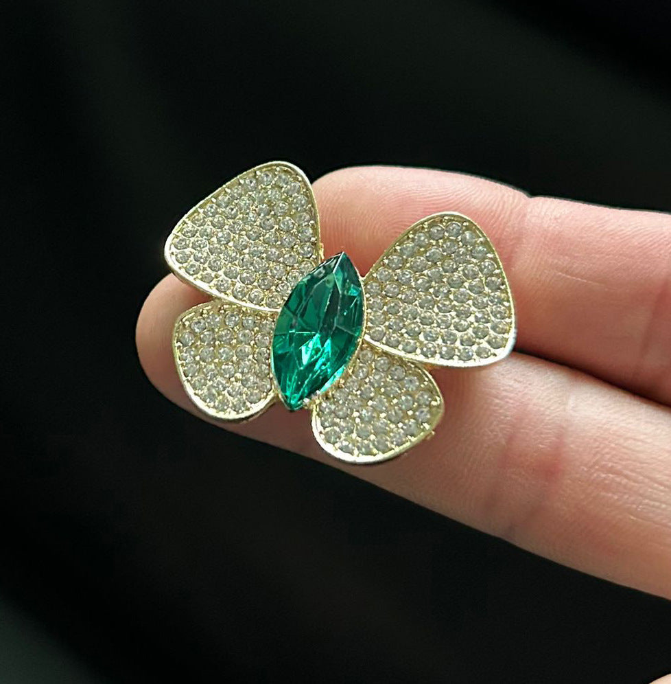 Butterfly full diamond brooch new