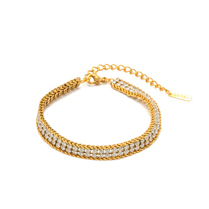 Double White Zirconia Bracelet