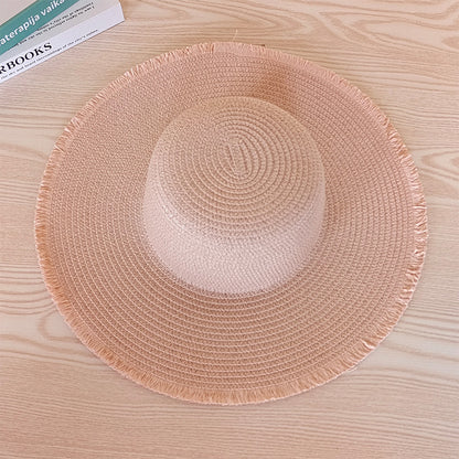 Sombrero de paja de ala ancha para verano 