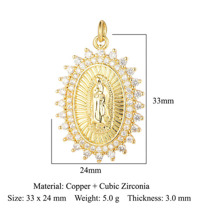 Virgin Angel Copper Zircon Pendant