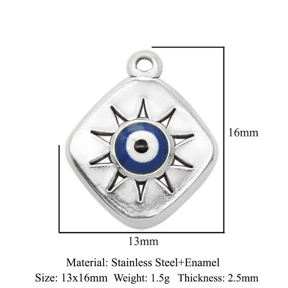 3 pcs/pack stainless steel geometric eye pendant