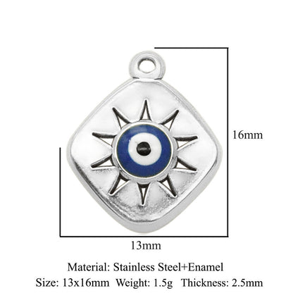 3 pcs/pack stainless steel geometric eye pendant