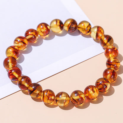 Natural Amber Flower Bracelet