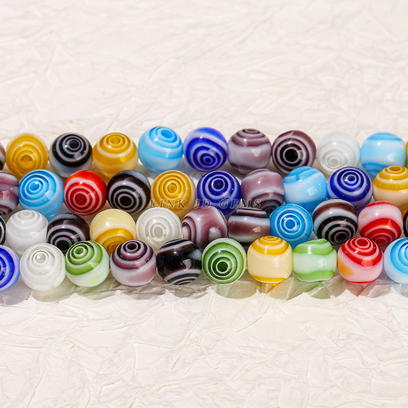 Mixed Color Glazed Donut Beads