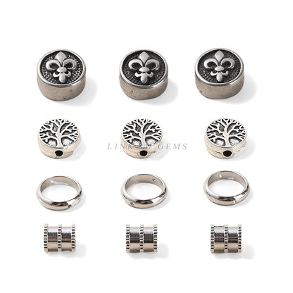 Stainless steel bead spacer tube bead round bead accessories