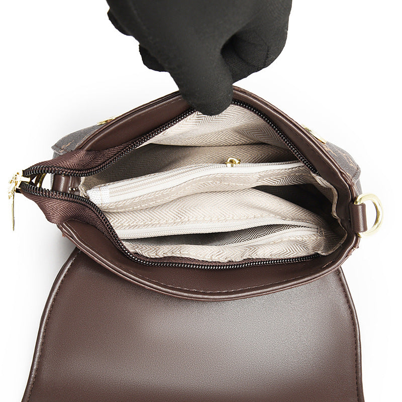 Versatile PU soft leather messenger bag