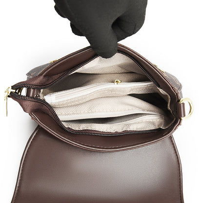 Versatile PU soft leather messenger bag