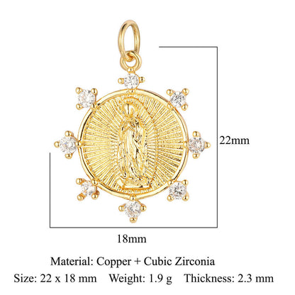 Virgin Angel Copper Zircon Pendant