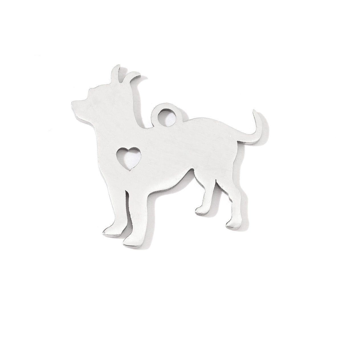 20 pcs/pack, love spotted dog titanium steel pendant.