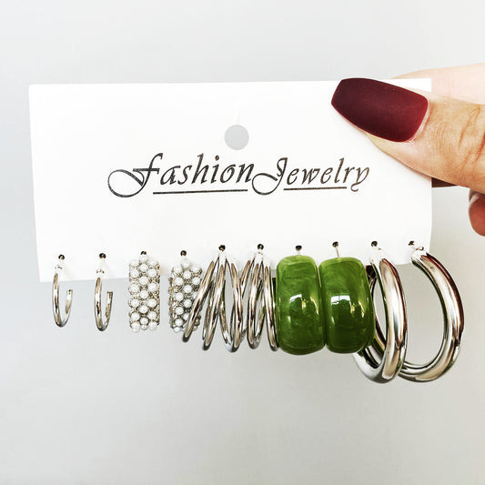 Acrylic earrings set 5 pairs