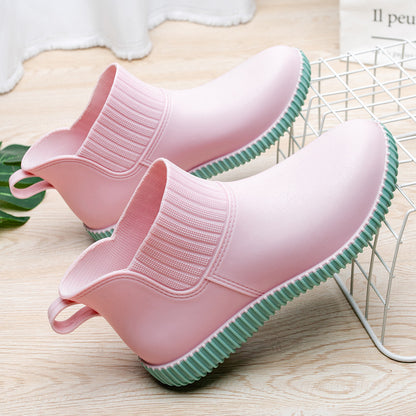 Women's water shoes with rain boots and low tube