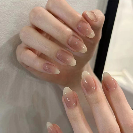 Minimalist Gradient Solid Color Detachable Fake Nails