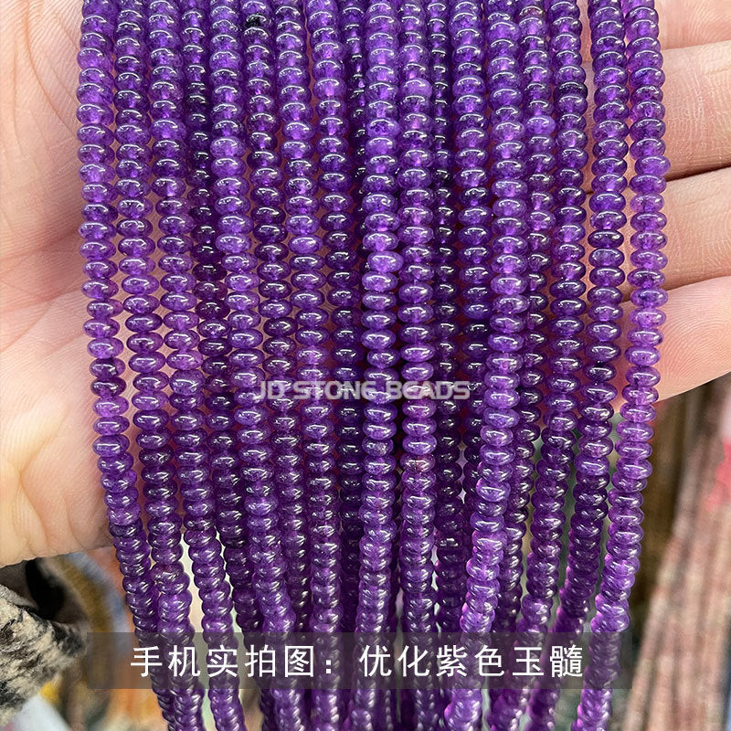 4 * 2Mm natural jade abacus beads loose beads