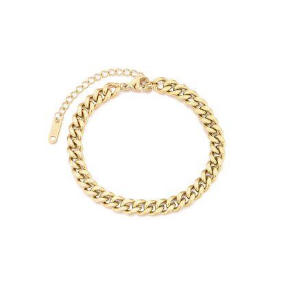 6mm Cuban chain ladies bracelet