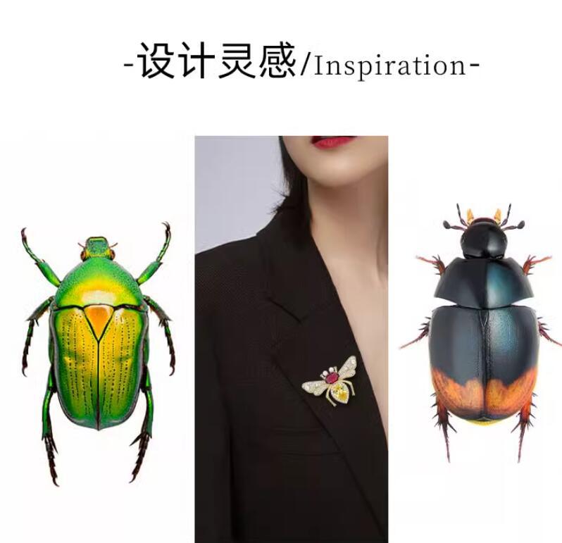 Insect Bee Flash Diamond Brooch