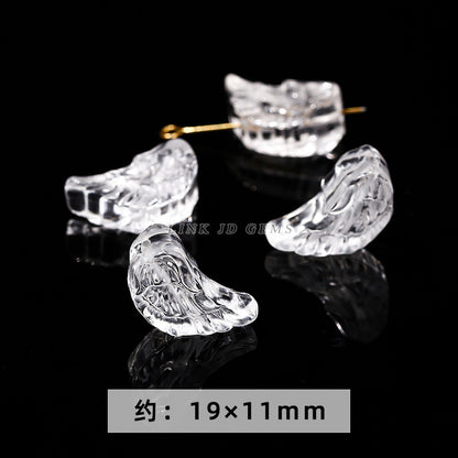 Natural white crystal jewelry accessories loose bead engraving