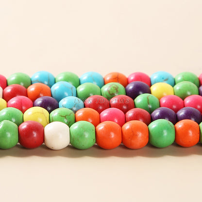 Synthetic colorful turquoise loose beads