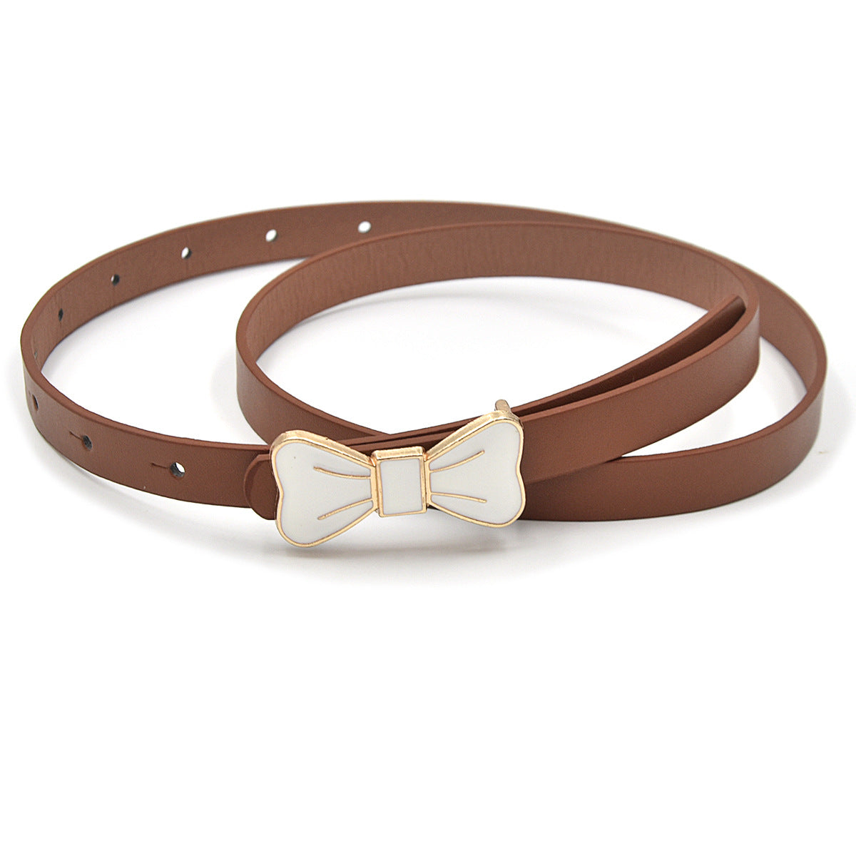 Bow Board Buckle Belt Ladies Patent Leather