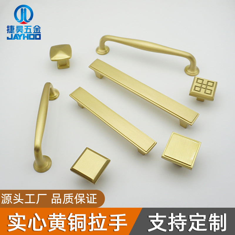 Gold single hole copper handle