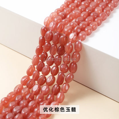 8 * 11Mm multi-color chalcedony bucket beads square loose beads