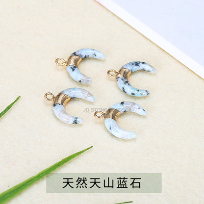 Stone crescent pendant fashion