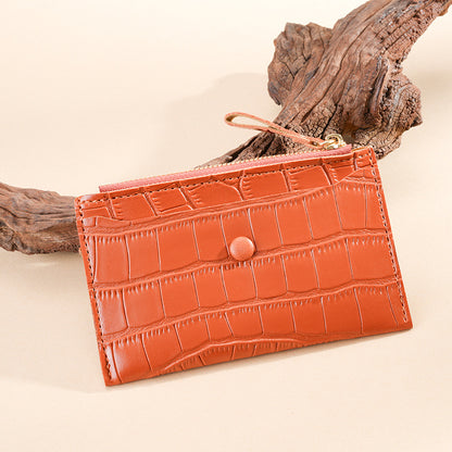 Card bag, card holder, crocodile pattern, multi-card position, ultra-thin.