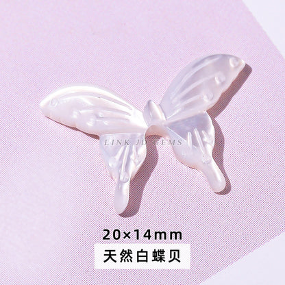 Natural shell butterfly DIY accessories