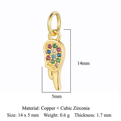 Star Tree of Life Horseshoe Iron Copper Zircon Pendant