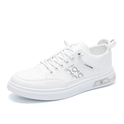 Korean-Style Breathable White Sneakers