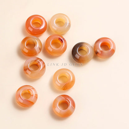 14Mm primary color agate abacus large hole bead powder