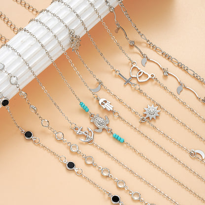 New Summer Anklet 20-Piece Set Alloy