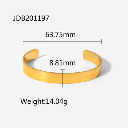 18K gold plated stainless steel bracelet for women