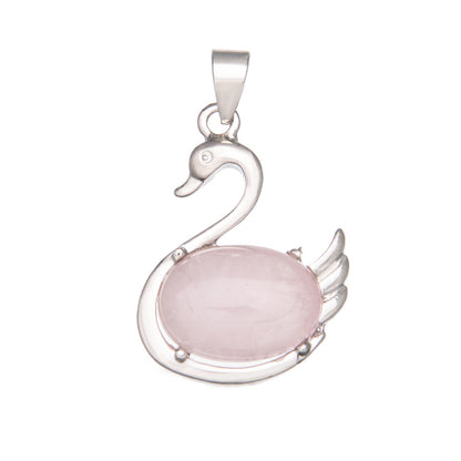 Crystal Swan Agate Pendant