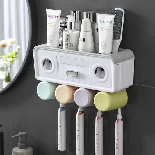 No-Drill Toothbrush Holder