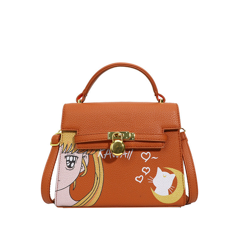 Cartoon large-capacity light luxury handbag